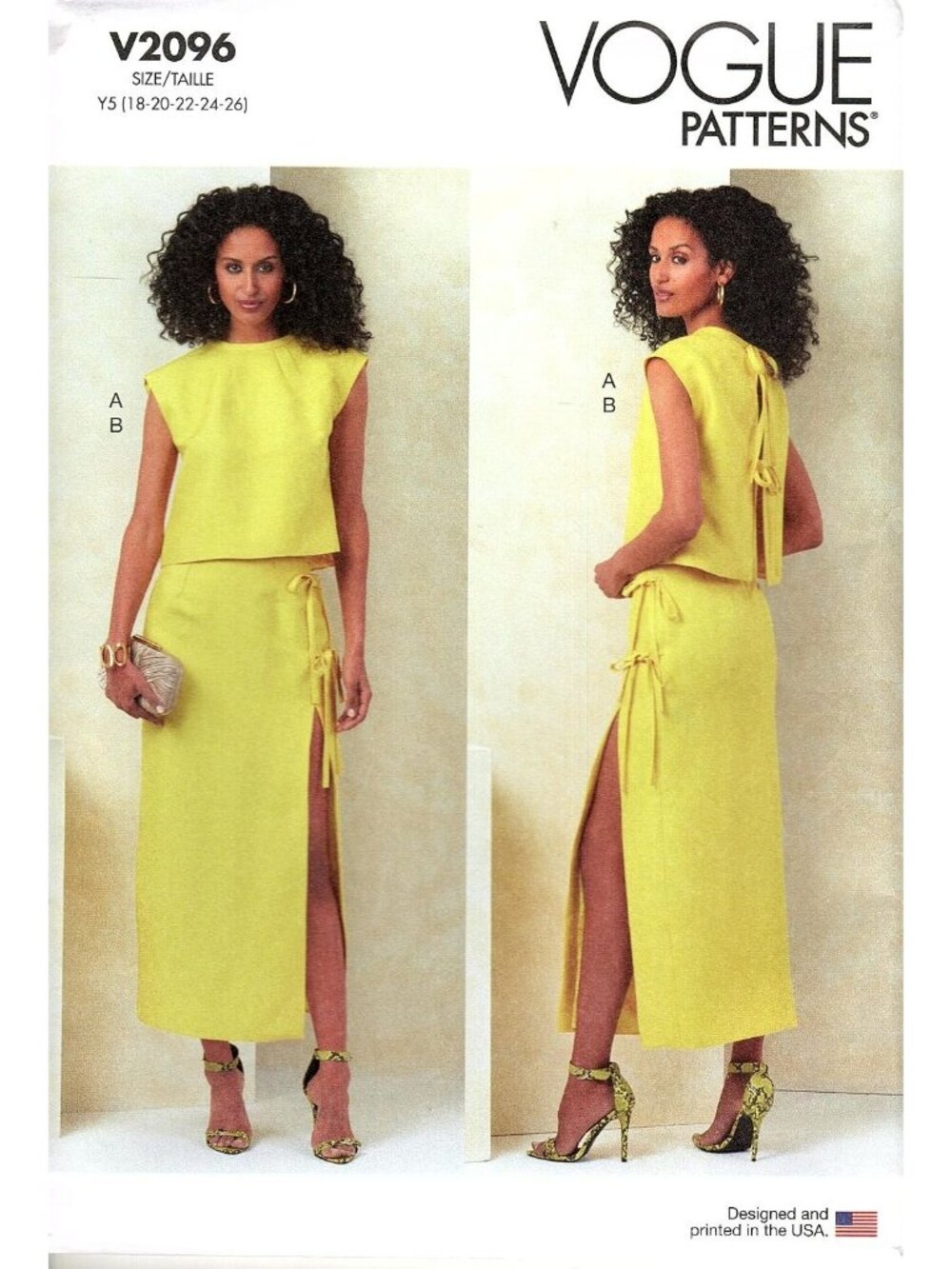 Vogue V2096 Misses 18 to 26 Top and Skirt Uncut Sewing Pattern